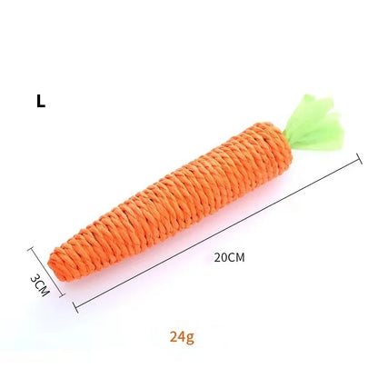 Interactive Cat Carrot Toy – Sound Teething Stick for Chewing & Play