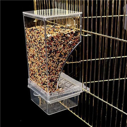 Acrylic Bird Food Container – No-Mess Feeder for Parrots & Small Birds