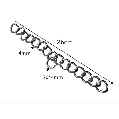2pcs Stainless Steel Chain Double Link Curb Chain For  Horse Bits Pet 23cm