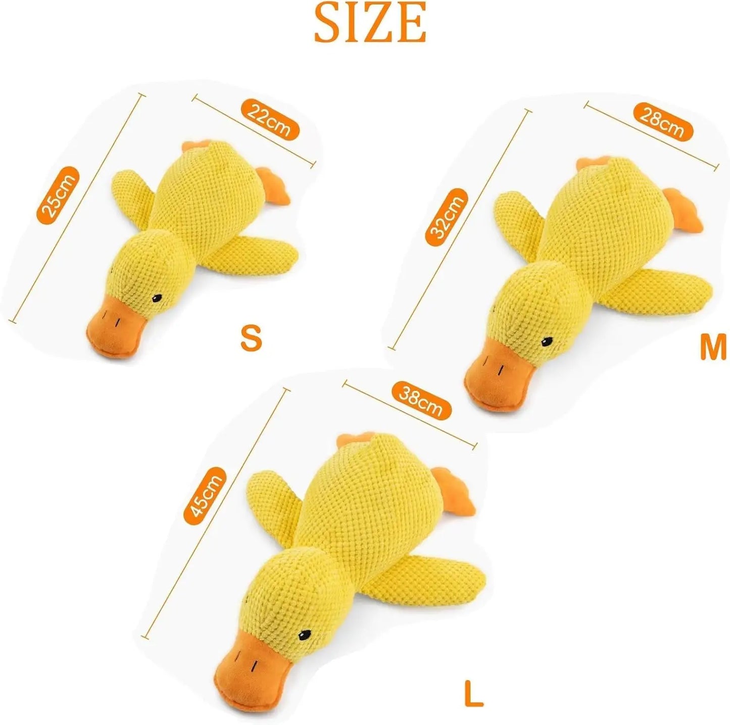 Duck Plush Dog Toy – Quacking Squeaky Chew Toy for Small, Medium & Large Dogs