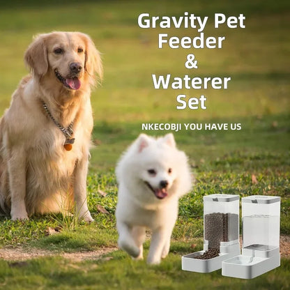 Large Capacity Pet Feeding Station – Automatic Food Storage & Water Dispenser
