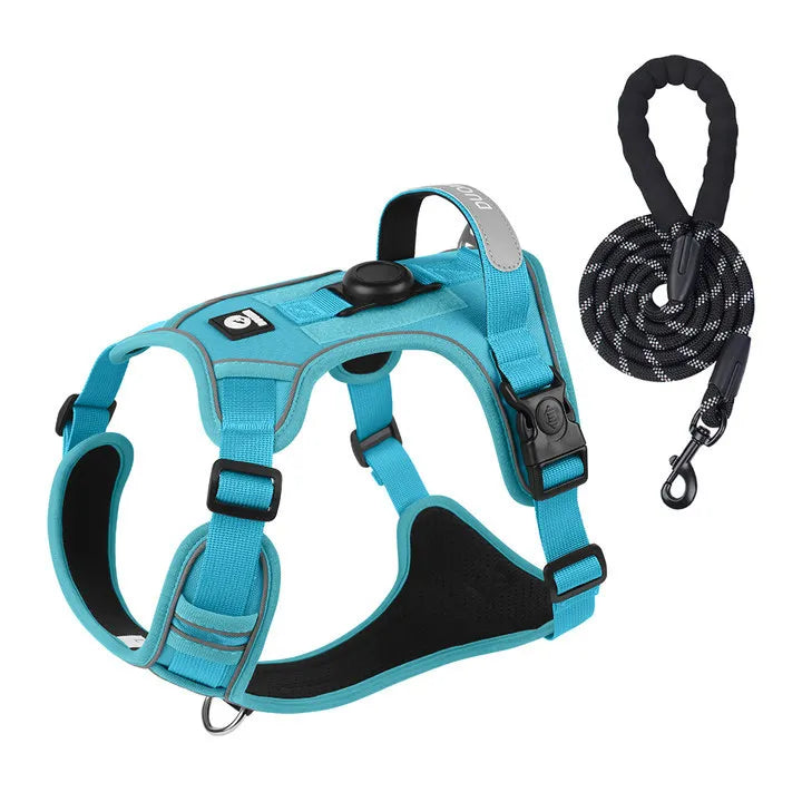 Heavy Duty No-Pull Dog Harness – Reflective Adjustable Vest for Medium & Large Dogs