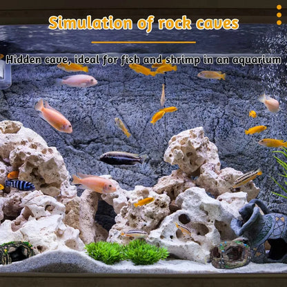 Fish Tank Landscape Ornament – Simulation Wine Barrel Cave Decoration