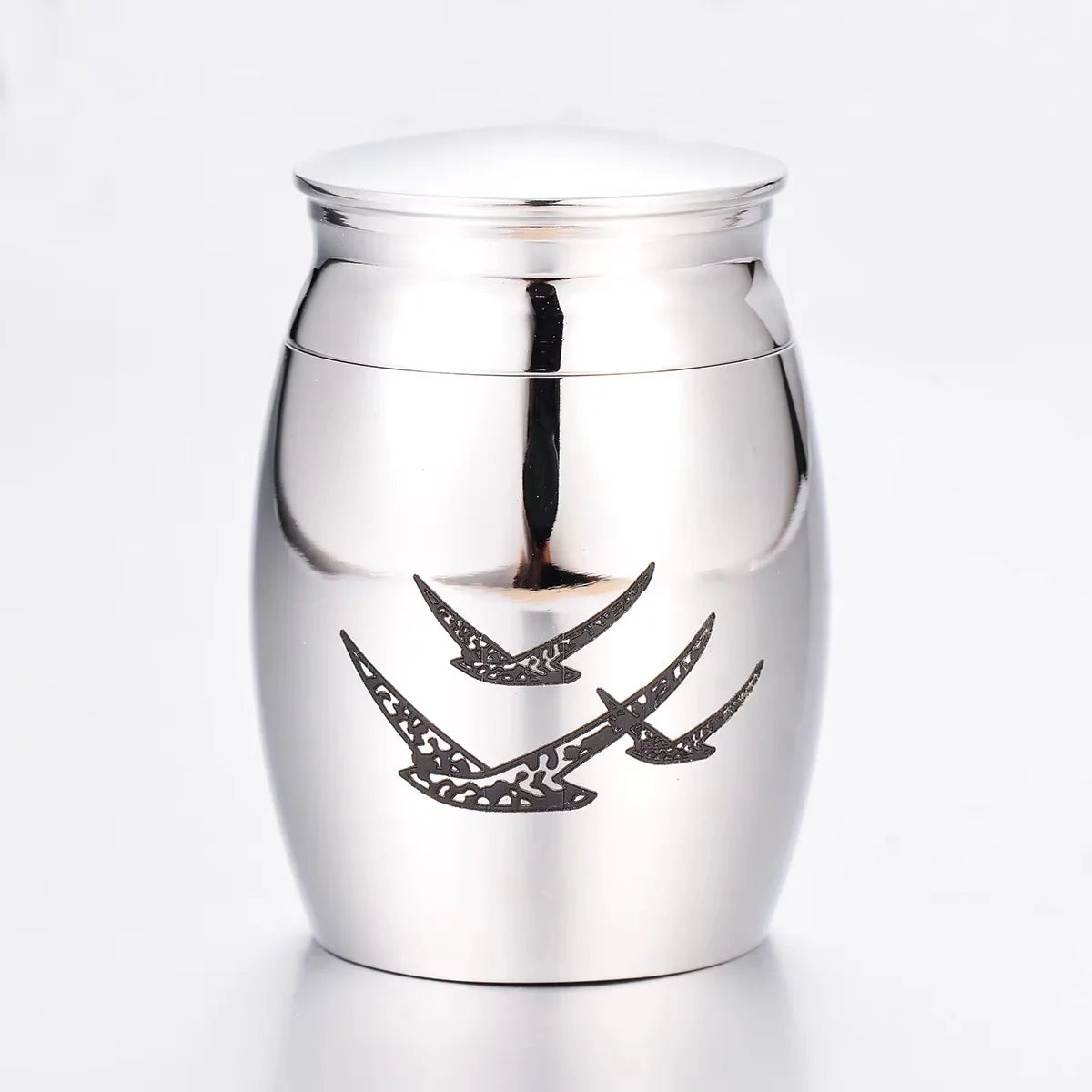 Stainless Steel Cremation Keepsake – Custom Memorial Container for Ashes & Hair