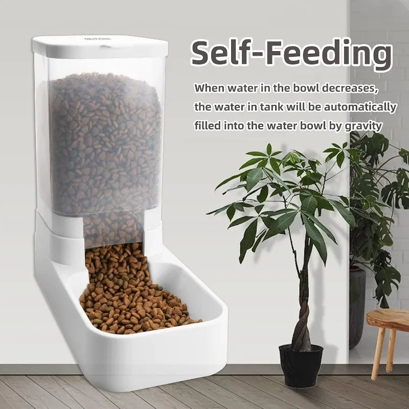 Large Capacity Pet Feeding Station – Automatic Food Storage & Water Dispenser