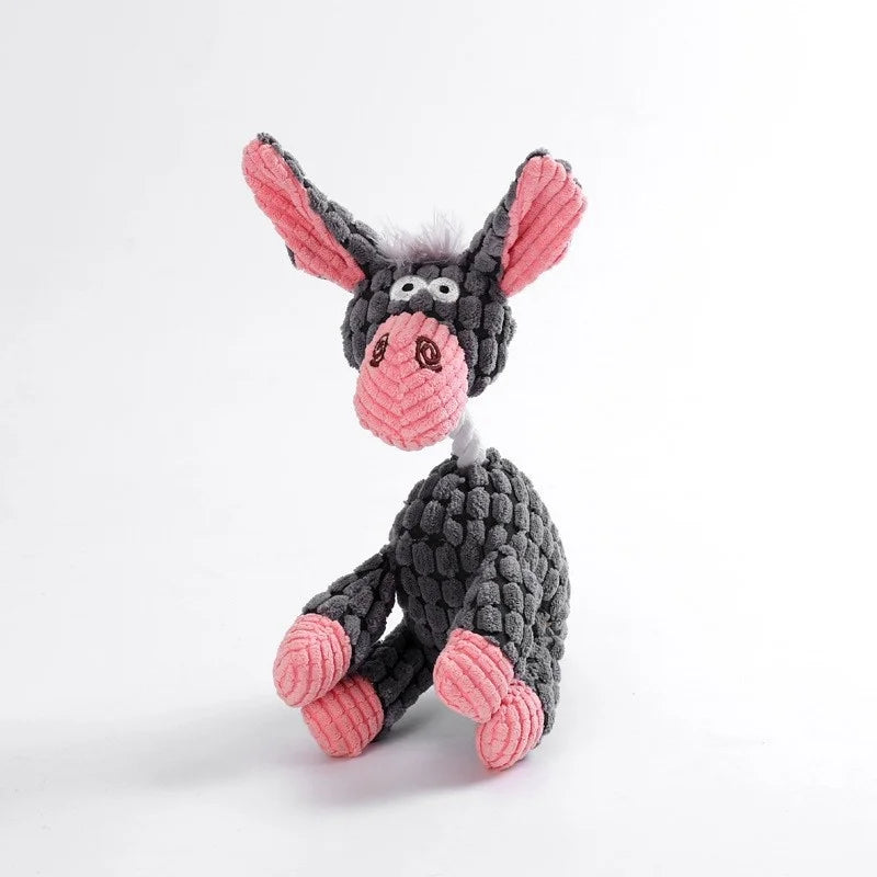 Animal-Shaped Dog Toy – Squeaky Plush Chew Toy for Puppies & Small Breeds
