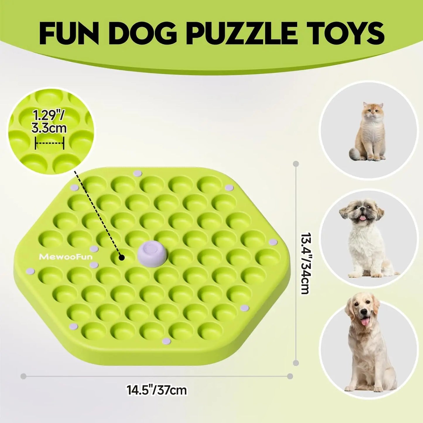 MEWOOFUN Advanced Dog Puzzle Toy – IQ Training & Treat Dispensing Slow Feeder