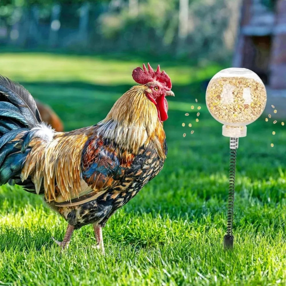 2PCS Chicken Pecking Toy Set – Automatic Treat Ball Feeders for Chickens & Ducks