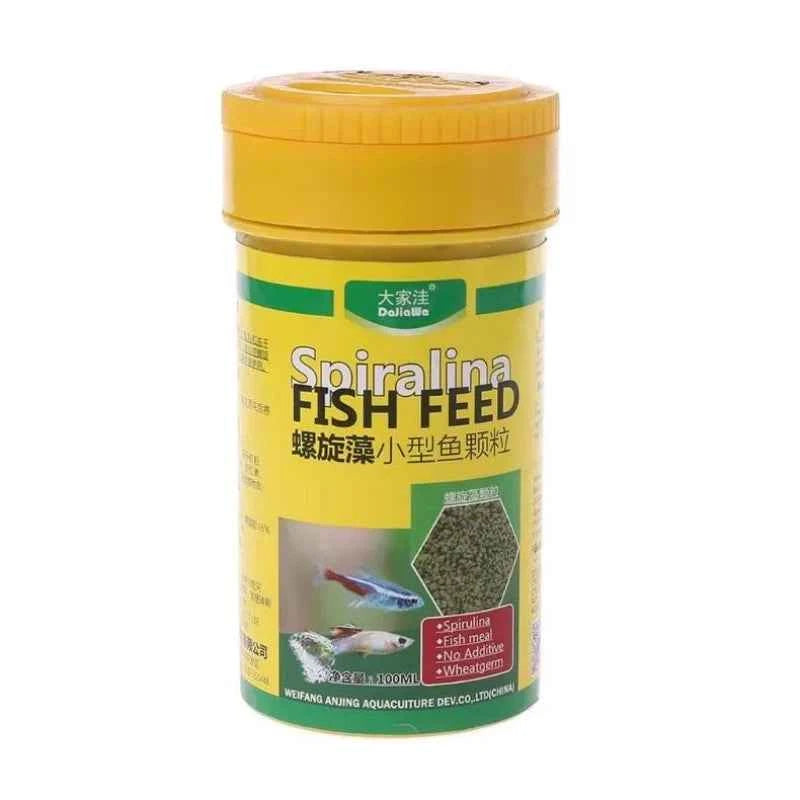 Color-Enhancing Fish Food – Spirulina Granules for Aquarium Fish Tank Feeding