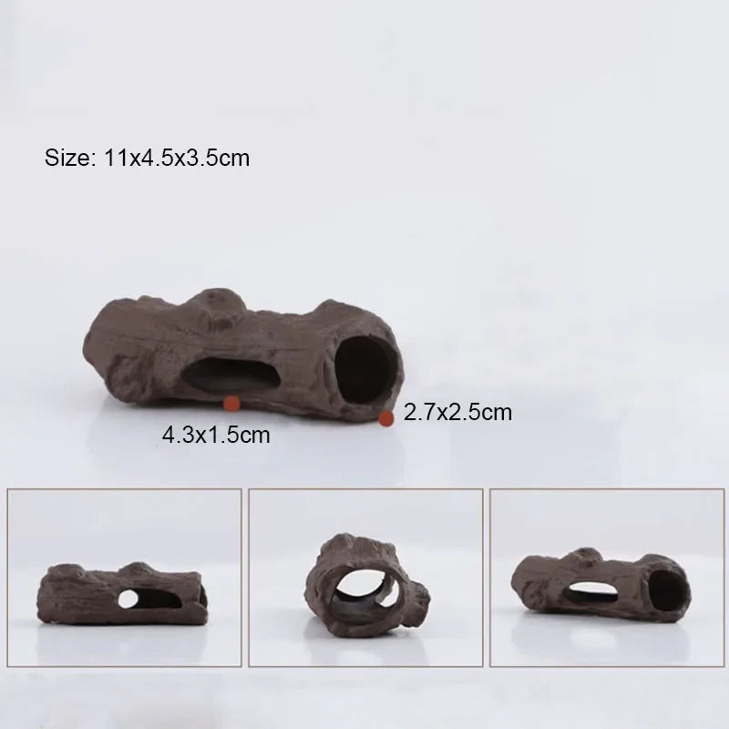 Ceramic Fish Tank Cave – Simulation Stone Hideout for Fish, Shrimp & Crayfish
