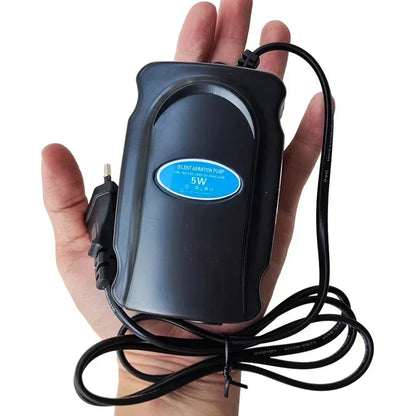 Fish Tank Bubble Pump – Silent 5W Aquarium Air Pump for Oxygenation