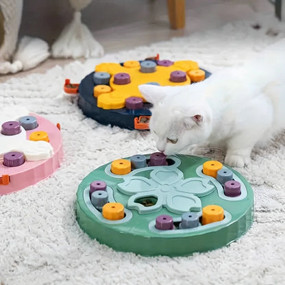 Slow Feeder Puzzle Toy – Battery-Free Brain Training Bowl for Cats