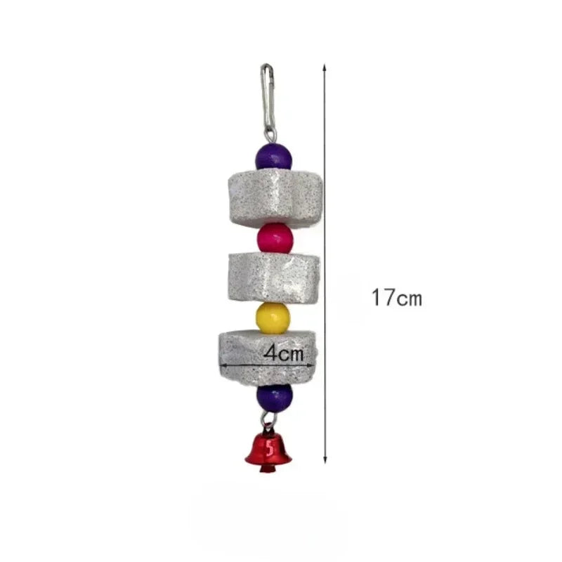 Bird Cage Molar Toy – Flower Grinding Stone for Parakeets & Small Pets