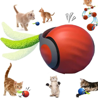 Speedy Tail 2.0 Electric Cat Toy – Automatic Rolling Ball with Dual Speed Modes
