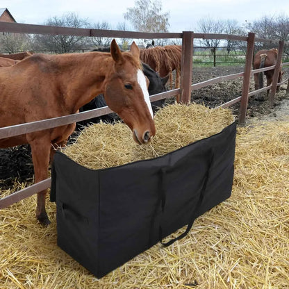 1 Pcs Hay Bale Waterproof Capacity Bag for Horse Cattle Goats Sheep Hay Bag with Waterproof Layer