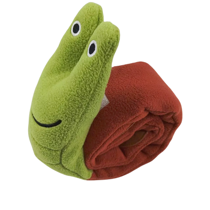 Dog Puzzle Feeder Plush Toy – Durable Snail-Shaped Interactive Pet Toy