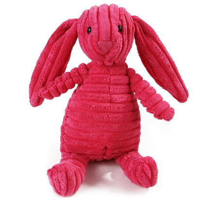 Plush Monkey & Pig Dog Toy – Corduroy Squeaky Chew Toy for Large Dogs