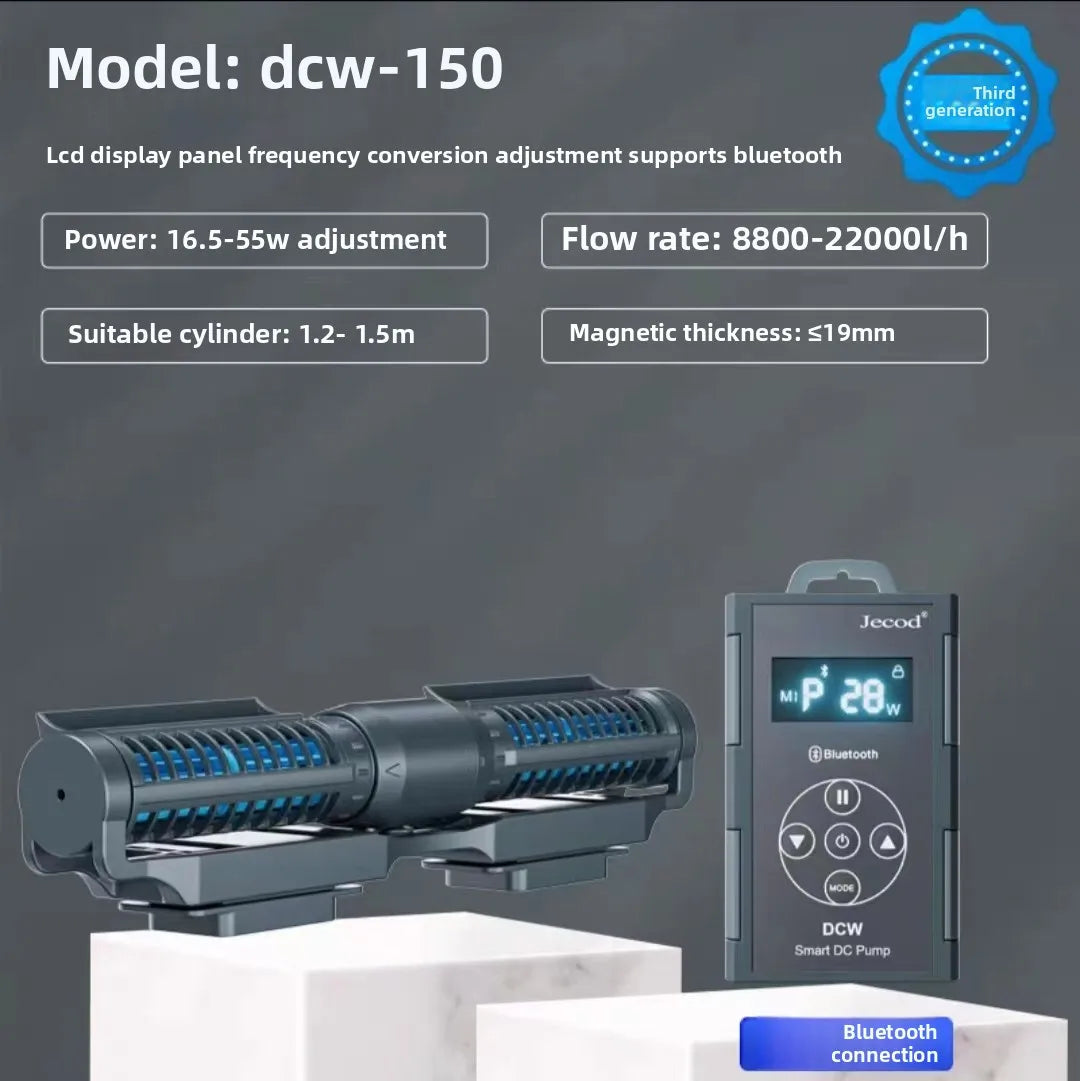 Silent Aquarium Wavemaker Pump – Jebao Jecod DCW Bluetooth Water Circulation Pump