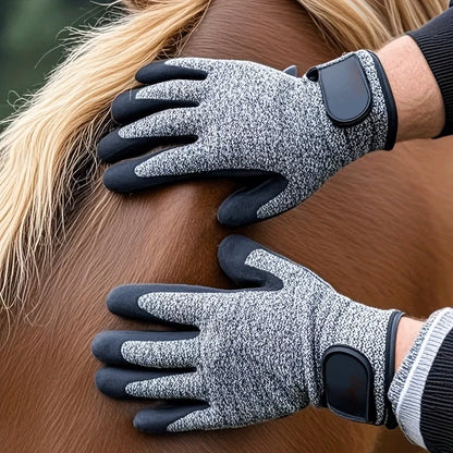 Horse Grooming Mitt – Soft Deshedding Brush Glove for Long & Short Hair Coats