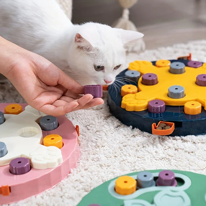 Slow Feeder Puzzle Toy – Battery-Free Brain Training Bowl for Cats