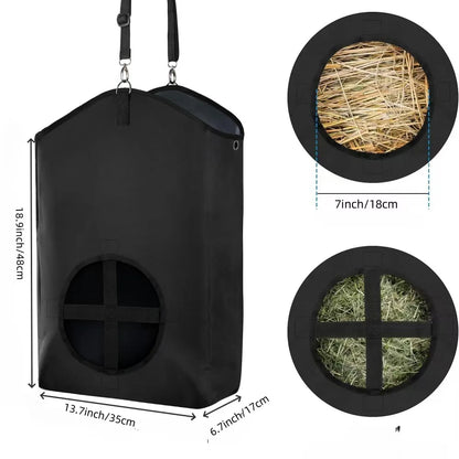 Animal Hay Bag – Adjustable Opening Slow Feeder for Small & Large Livestock