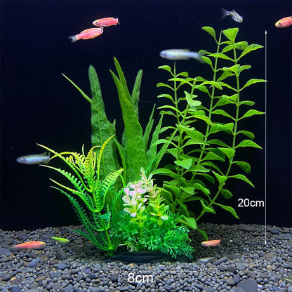 Artificial Aquarium Decor Plants Underwater Water Grass Aquatic Plastic Plants For Fish Tank Aquarium Decorations