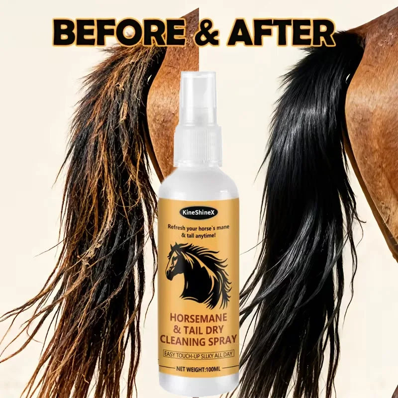 Horse Mane & Tail Detangler Spray – Leave-In Smoothing Conditioner for Horses