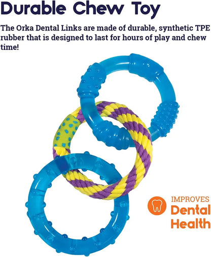 Dental Links Dog Toy by Pet stages – Interactive Rope Chew Toy for Puppies & Adult Dogs
