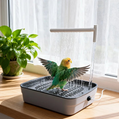 Bird Bathing Basin – Recirculating Water Shower for Parrots and Small Birds