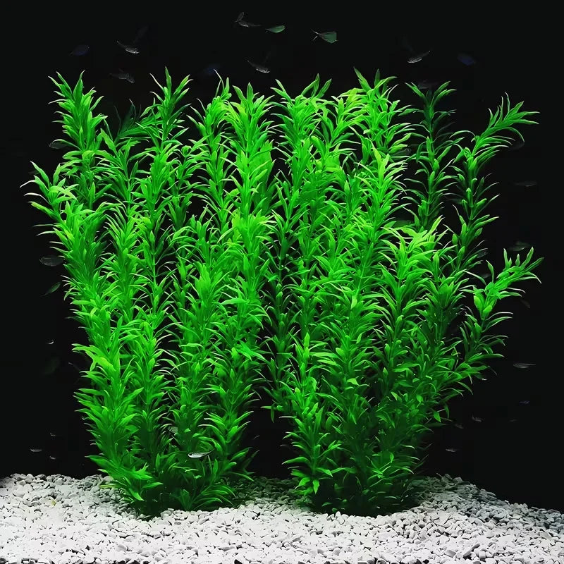 40cm Handmade Aquatic Plant Landscape Green Artificial Aquarium Plant  Fish Tank Decoration Realistic For Home Fish Tank Decor