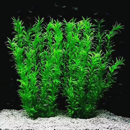 40cm Handmade Aquatic Plant Landscape Green Artificial Aquarium Plant  Fish Tank Decoration Realistic For Home Fish Tank Decor
