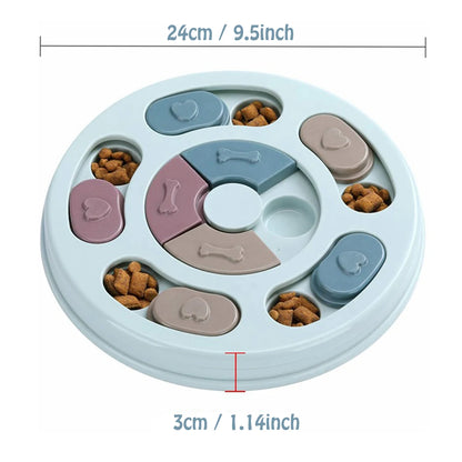 Dog Food Puzzle Bowl – Interactive Slow Feeder Toy for Training & Enrichment