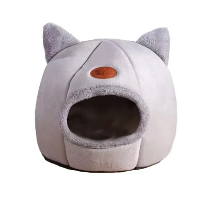 Enclosed Cat Bed House – Warm Cozy Tent Bed for Indoor Pets