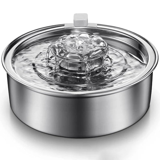 Automatic Stainless Steel Cat & Dog Water Fountain – Sensor Pet Water Dispenser