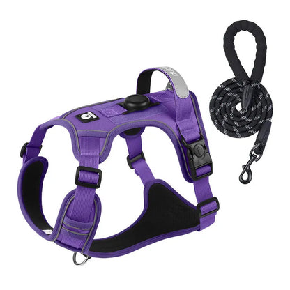 Heavy Duty No-Pull Dog Harness – Reflective Adjustable Vest for Medium & Large Dogs