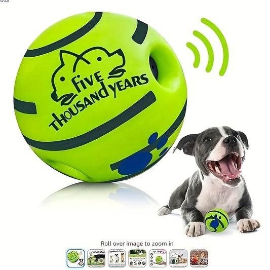 Giggle Sound Dog Ball – Interactive Wobble Toy for Active Dogs