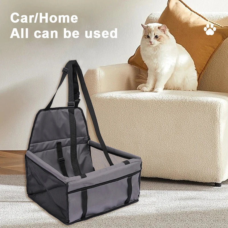 Portable Pet Car Seat Hammock – Foldable Carrier Bag for Cats & Dogs