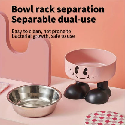Adjustable Elevated Pet Bowl – Stainless Steel Food & Water Feeder for All Sizes