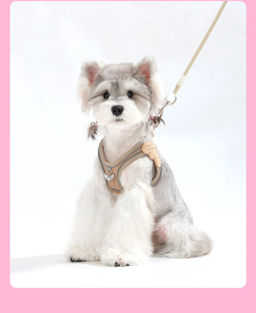 Reflective Adjustable Cat & Dog Harness – Lightweight Outdoor Walking Vest with Leash