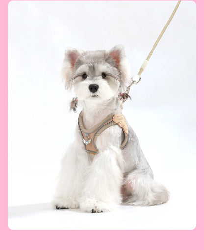 Reflective Adjustable Cat & Dog Harness – Lightweight Outdoor Walking Vest with Leash