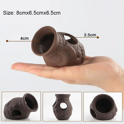 Ceramic Fish Tank Cave – Simulation Stone Hideout for Fish, Shrimp & Crayfish