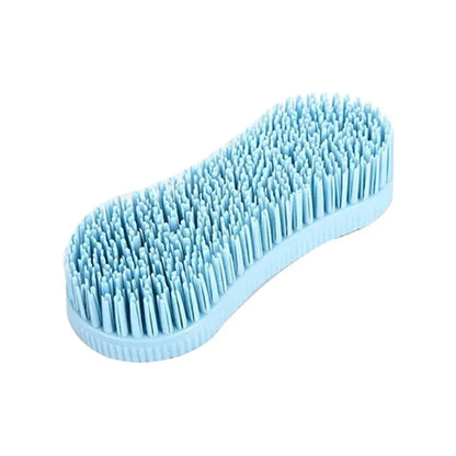 1Pcs Colorful Horse Grooming Brush Silicone Plastic Horse Accessories Hard Bristle Equestrian Massage Tool