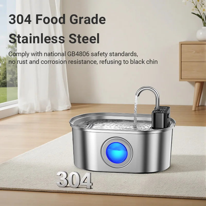 ROJECO 3.2L Automatic Pet Water Fountain – Wireless Smart Dispenser with 4000mAh Rechargeable Battery