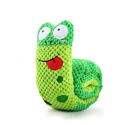 Dog Puzzle Feeder Plush Toy – Durable Snail-Shaped Interactive Pet Toy