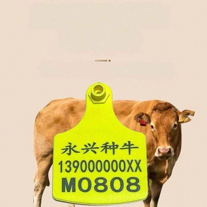 100 Pcs Custom Cattle Ear Tag Laser Printing Farm Name Telephone Number LOGO Pig Cattle Rabbit Farm Animal Ear Tag DIY Custom