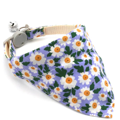 Daisy Breakaway Pet Collar – Soft Bandana Scarf for Cats, Kittens & Small Dogs
