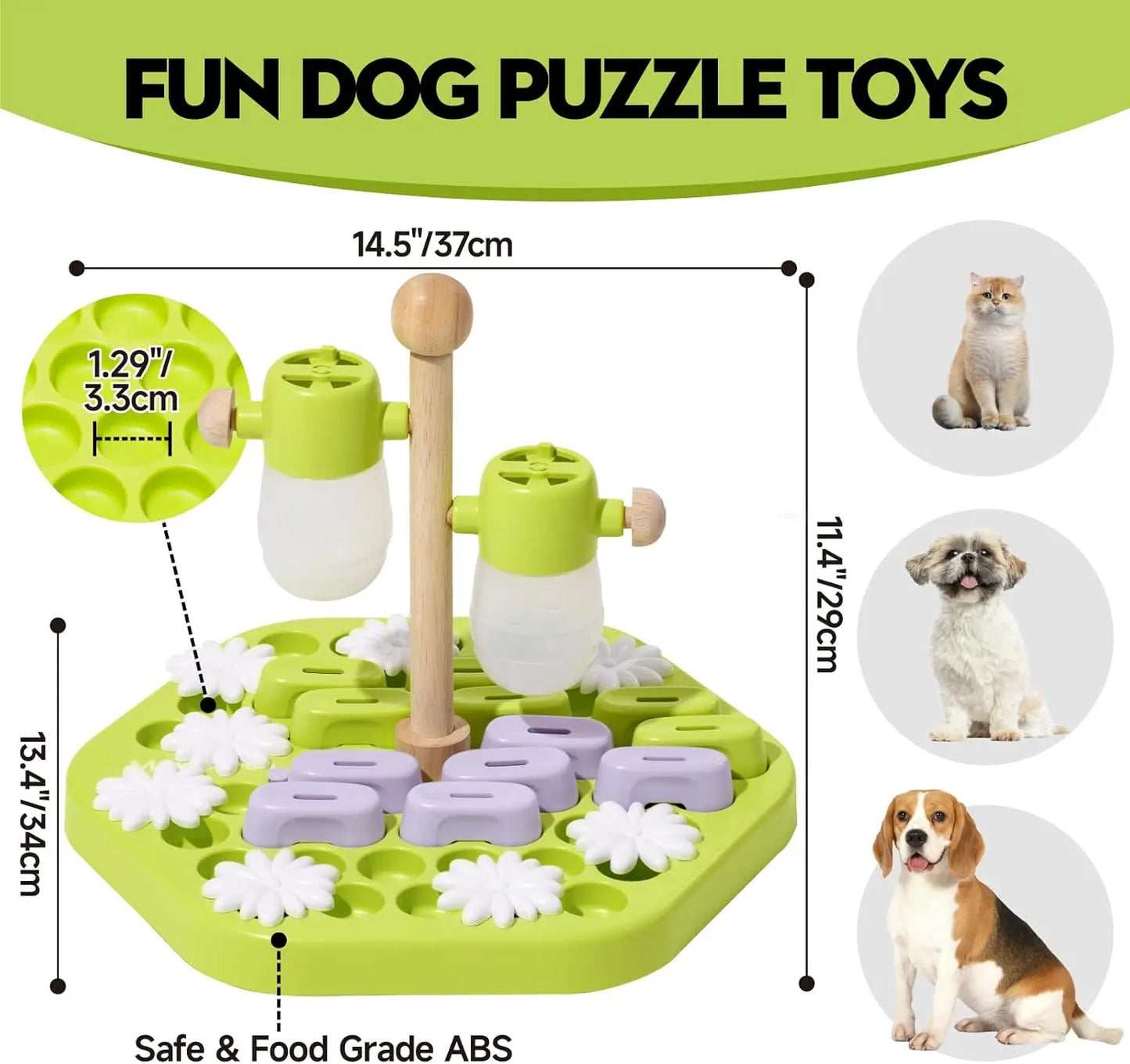 MEWOOFUN Advanced Dog Puzzle Toy – IQ Training & Treat Dispensing Slow Feeder