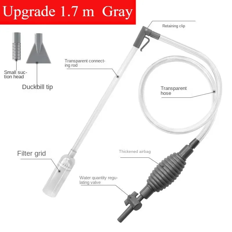 Aquarium Cleaning Vacuum – Sand & Gravel Washer with Extension Tube