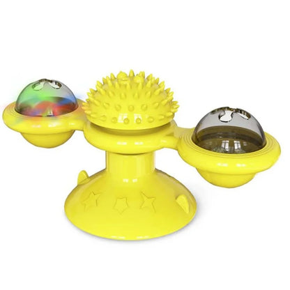 Spinning Windmill Cat Toy – Fun Interactive Puzzle Toy for Indoor Cats