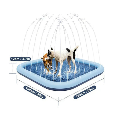 Dog Sprinkler Mat – Large Water Play Pad for Summer Cooling and Exercise